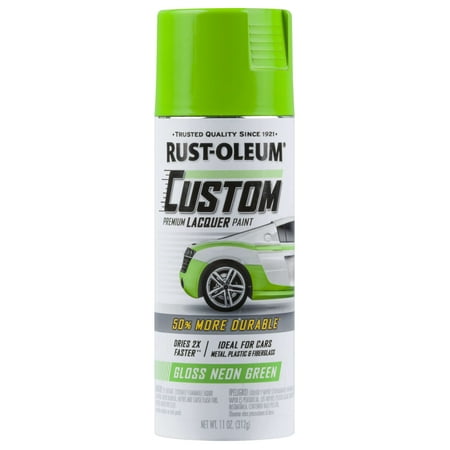 Rust Oleum Custom Automotive Paint Gloss Neon Green 11oz
