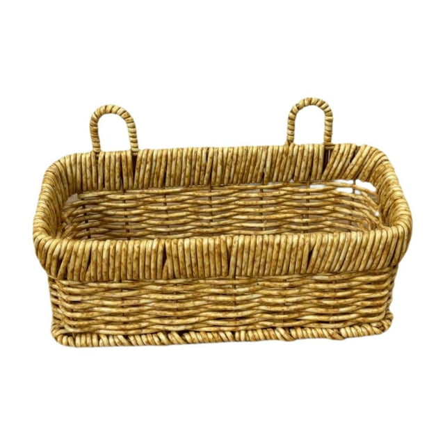 Cesta de almacenamiento de ratán sintético, cesta colgante, contenedor de almacenamiento, organización de almacenamiento S