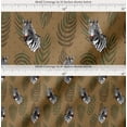 thumbnail image 2 of Soimoi Brown Cotton Cambric Fabric Dot,Leaves & Face Animal Fabric Prints by Yard 56 Inch Wide, 2 of 7