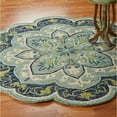 thumbnail image 4 of 6â€™ Round Blue Ornate Medallion Area Rug, 4 of 8