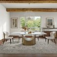 thumbnail image 3 of POVISON 71" Modern Dining Table for 4-6, Rectangular White Matte Sintered Stone Dining Table with Bronze Carbon Steel Legs, 3 of 15