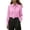 Pink, variant on Scarf Shirt Top for Women Long Sleeve Round Neck Polyester Blouse 1 Pc