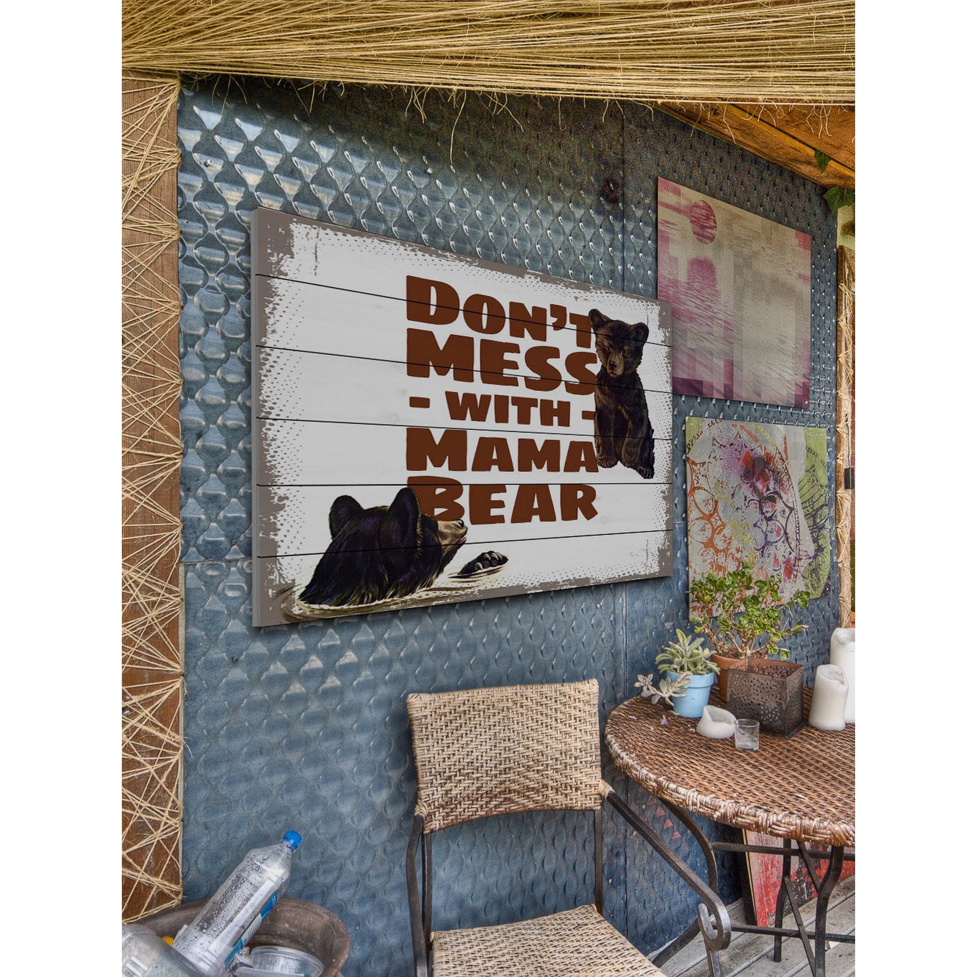 Marmont Hill "Mama Bear" Painting Print on White Wood