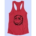 thumbnail image 3 of Grunge Spray Dripping Face Racerback Tank Women -Image by Shutterstock, Female x-Large, 3 of 4