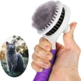 thumbnail image 1 of Self Cleaning Slicker Brush For Dogs And Cats Retractable Bristles Ergonomic Handle, 1 of 7