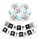thumbnail image 1 of Juego de globos de látex con estampado de felicitación de cumpleaños, panda, 11 globos, 1 of 1