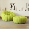 thumbnail image 4 of Sodrens 48.43" Bubble Couch,Modern Upholstered Mesh Fabric Lazy Floor Sofa,3D Honeycomb Shape Bubble Sofa Curved Couch for Living Room,Office,Apartment,No-Assembly(Fluorescent Green,Single), 4 of 9