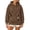 Brown, variant on Fleece Pet Pouch Hoodie For Women, Warm Cozy Pullover Sweatshirt With Pocket Front, Pet Carrier Sweater With Drawstring For Small Dogs & Cat, Brown, XXXL