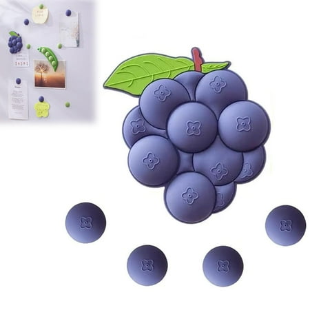 

Deal of The Day! Cute Fridge Magnets Detachable Blueberry and Strong Fridge Magnet Funny Refrigerator Magnets for Whiteboard Photos Notes Decorative Fridge Magnets Refrigerator Sticke