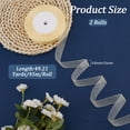 2Roll Nylon Ribbon for Gift Packaging White 5/8 inch(15mm) about 49.21 ...