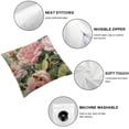thumbnail image 6 of nygtbtfer Pink Blooming Romantic Roses Throw Pillow Covers Vintage Natural Flower Bouquet Art Design Square Pillowcases for Home Decor Sofa Car Bedroom Pillow case  White, 6 of 7