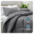 thumbnail image 2 of Comforter Set - Oversized King Size - Ultra-Soft - Goose Down Alternative - Premium 1800 Series - All Season Warmth (Oversized King, Grey), 2 of 2