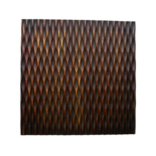 Benzara BM205909 Modern Style Wooden Wall Decor with Patterned Carving, Brown - Large