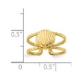 thumbnail image 5 of 14K Yellow Gold Ring Band Toe Sea Shell, Size 5, 5 of 5