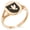 Rose Gold, variant on Stainless Steel Dove Peace Coat of Arms Shield Minimalist Oval Top Polished Statement Signet Ring