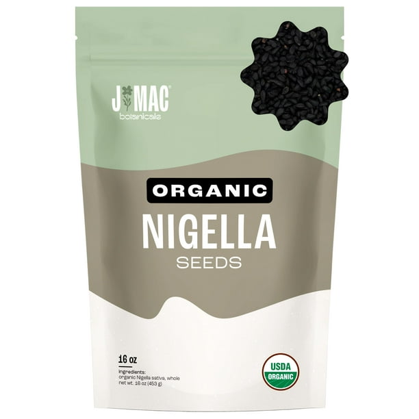 Semillas de Nigella orgánicas J MAC Botanicals 453 g USDA