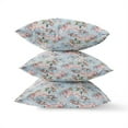 thumbnail image 5 of Roses Sprayed Stars Suede Zippered Pillow with Insert in Indigo Gray 18 x 18, 5 of 6