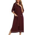 thumbnail image 1 of Lucakuins Camisón para Mujer, Manga Corta con Cremallera Abertura Camisón Largo Ropa de Dormir Loungewear Lucakuins moda, 1 of 6