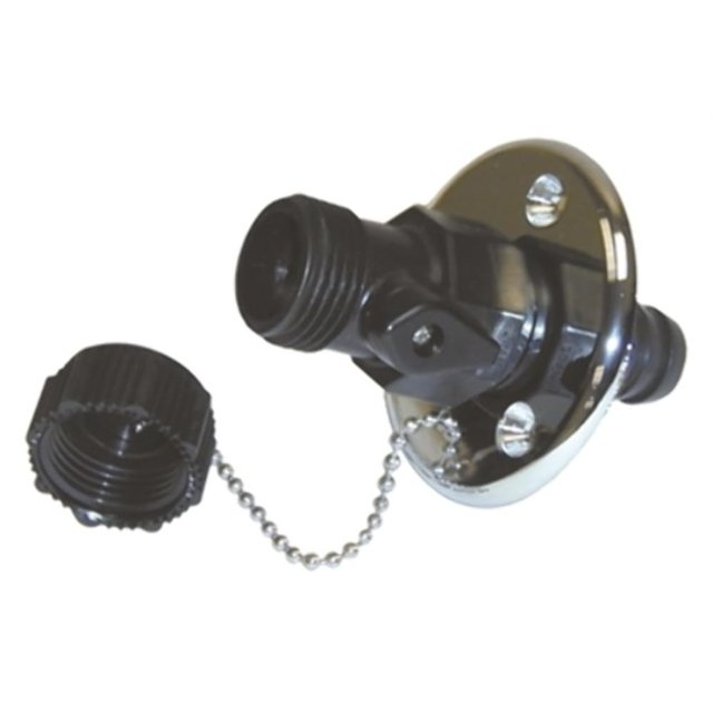 Válvula de lavado T-H Marine con base cromada