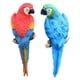 thumbnail image 2 of 2 figuras de loro para jardín, decoración de pared y árbol, adornos de animales Azul rojo, 2 of 9