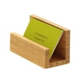 thumbnail image 1 of Portatarjetas de visita de escritorio de madera de bambú para escritorio resistente, 1 of 5