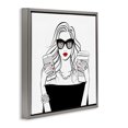 thumbnail image 2 of Stupell Industries Art Deco Chic Boss Morning Coffee Moment Gray Floating Frame Canvas Art, 25 x 25, by Martina Pavlova, 2 of 8