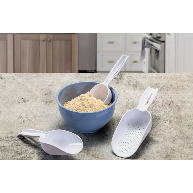 Mainstays 3 Piece Scoop Set with Nesting Food Grade Polypropylene