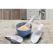 Mainstays 3-Piece Plastic Kitchen Scoop Set, White