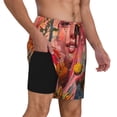thumbnail image 2 of Fuzoiu Vibrant Floral Collage Portrait Print Men's Swim Shorts,Quick-Dry Double-Layer Swim Trunks,Board Trunks,Beach Shorts Swimwear Bathing Suits-3X-Large, 2 of 6