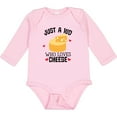 thumbnail image 3 of Inktastic Cheese Lover Kids Boys or Girls Long Sleeve Baby Bodysuit, 3 of 5