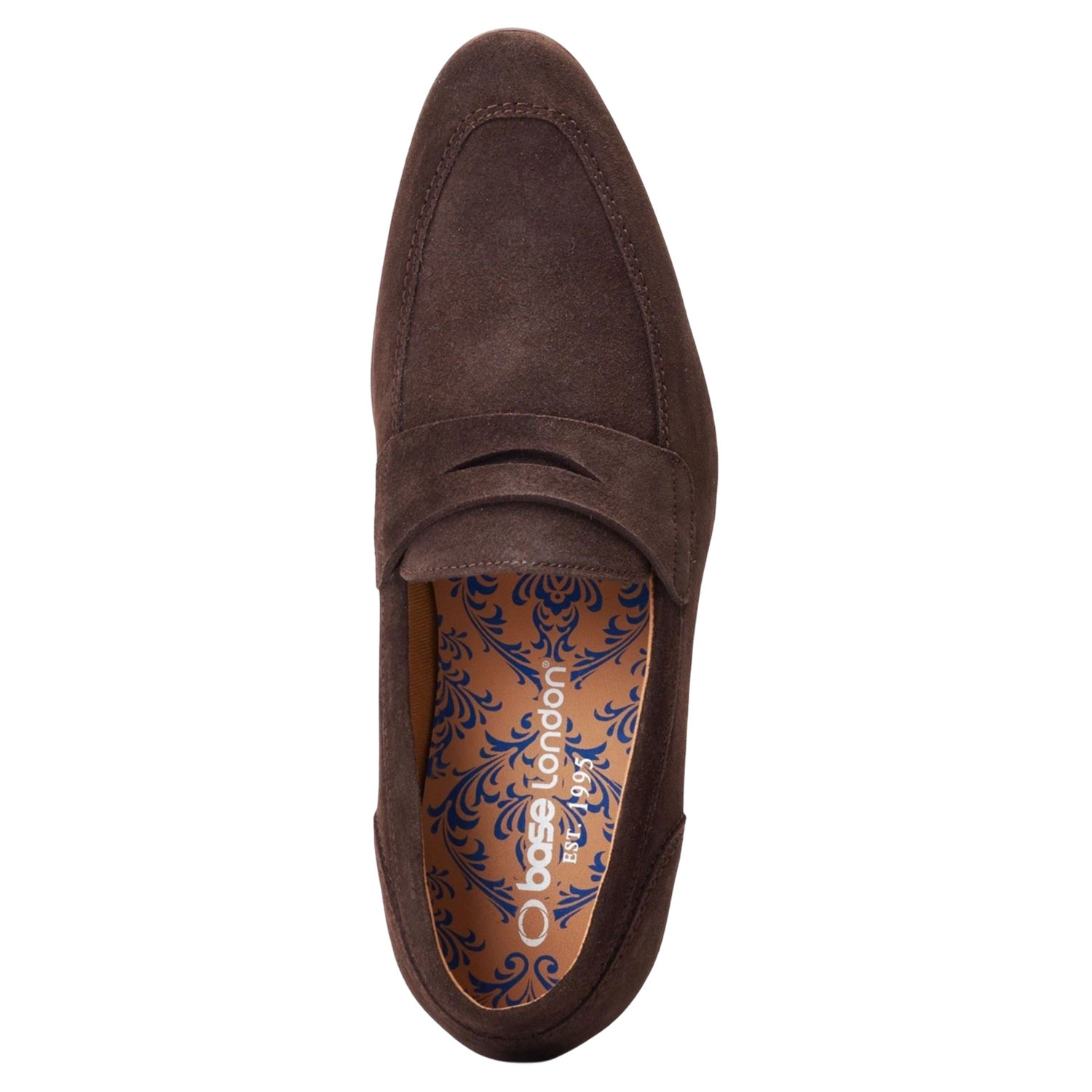 Mocassini Base London Bruno In Pelle Marrone Chiaro, Uomo, Con Soletta Ortholite, Stile Casual Elegante