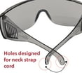 thumbnail image 5 of SAFE HANDLER Diamont Vented Gray Safety Glasses Over Eyeglasses, 1 Pair, ANSI Z87.1, Impact Resistant Polycarbonate Lens, 99% UV Protection Goggles, 5 of 10