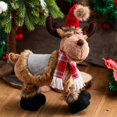 thumbnail image 4 of Juguete de peluche de alce grande de Navidad con patas extensibles Reinde, 4 of 5