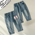 thumbnail image 2 of SUYIDA Boys Straight Leg Jeans 2025 Stretch Denim Pants For Kids Comfortable Casual Loose Fit Jeans With Elastic Waist For Outdoor School Daily Wear, 2 of 6
