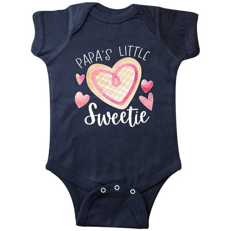

Inktastic Papa s Little Sweetie with Pink Heart Cookie Gift Baby Boy or Baby Girl Bodysuit