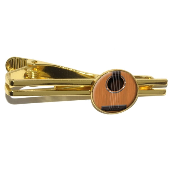 Acoustic Guitar - Strings Round Tie Clip
