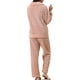thumbnail image 3 of Conjunto de pijama de felpa suave y cálido para mujer INSPIRE CHIC, con botones, de manga larga y con bolsillos, color rosa L, 3 of 6