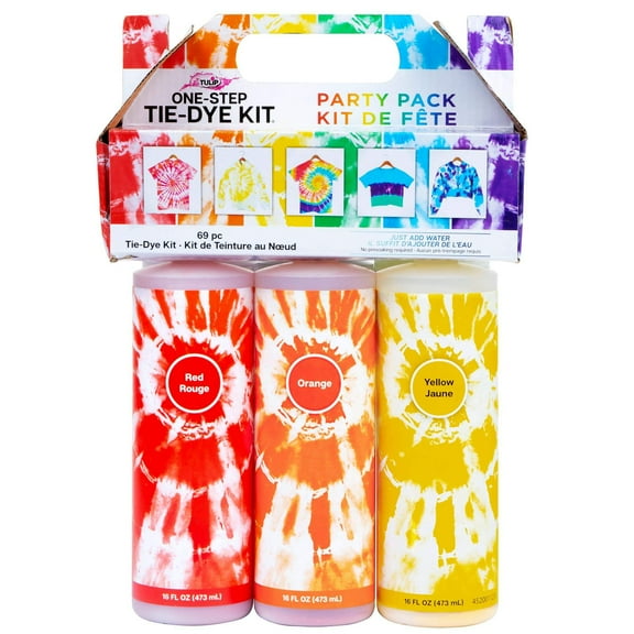 Tulip One-Step Block Party Tie-Dye Kit, 6 Vibrant Colors, 16 oz bottles