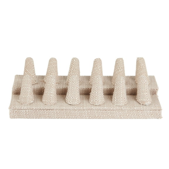 SSWBasics 12-Finger Linen Ring Display