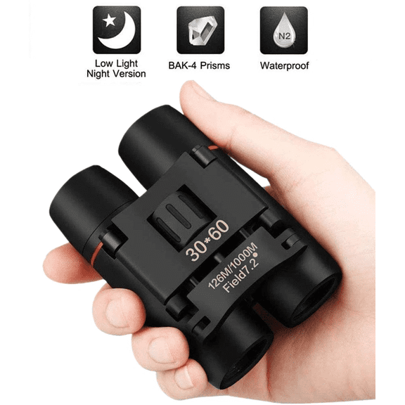 Binoculars 30x60 Zoom Outdoor Travel Compact Folding Telescope Hunting Day & Night