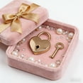 thumbnail image 6 of dajkiuy Heart Lock with Key, Small Heart Shaped Padlock, Love Locks for Diary, Jewelry Box, Storage Box, Valentine Gift, 6 of 6
