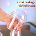 thumbnail image 3 of 100 Packs 9 oz Clear Plastic Cups with Dome Lids, Disposable Cups with Lids, Reusable Plastic Dessert Cups for Ice Cream, Cake, Snacks, Fruit, Cold Drinks, Milkshake, Pudding, Salad, 3 of 7