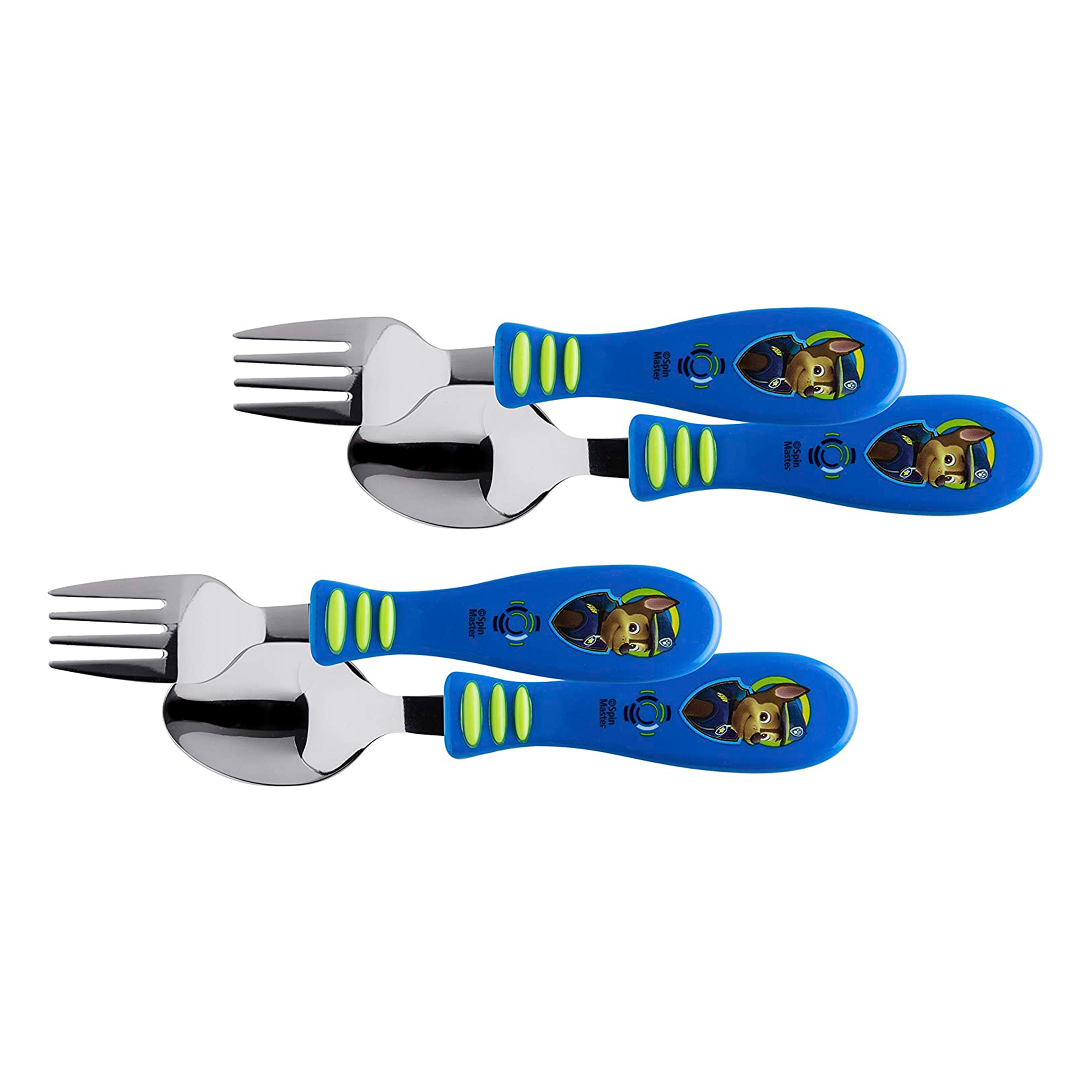 Zak Designs Paw Patrol Kids Fork and Spoon Set, Chase, 2piece set