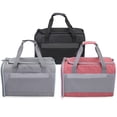 thumbnail image 4 of Pink Foldable Pet Carrier Bag with Breathable Mesh - Adjustable Shoulder Strap & Handles, Car Seat Compatible, 33lb Max Load, Polyester Material (P0210064#), 4 of 7