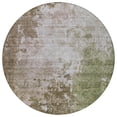 thumbnail image 5 of HomeRoots 605514 8 ft. Brown & Green Round Abstract Washable Indoor & Outdoor Area Rug, 5 of 5