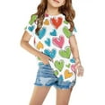 thumbnail image 2 of Sakmal Kids Clothes Under $5 Cute Short Sleeve Crew Neck 3-14y Graphic Tops For Kids Boys And Girls 3-8, 2 of 5