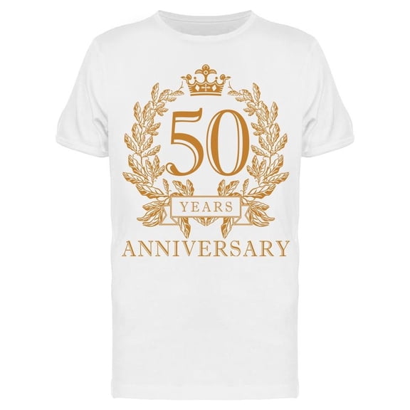 50 Years Anniversary Gold Design Tee Men's -Image by Shutterstock