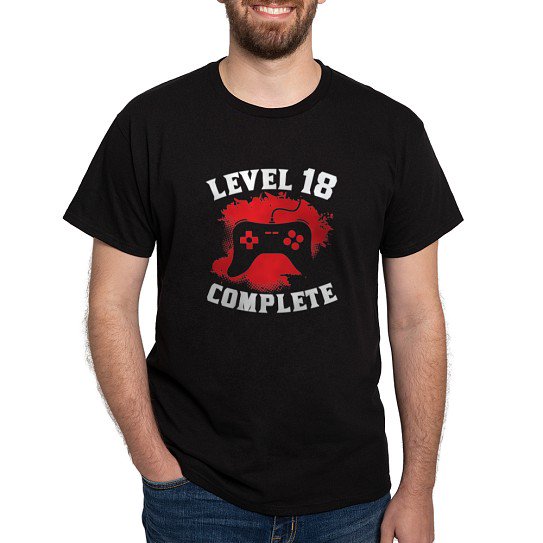 CafePress - Level 18 Complete 18Th Birthday T Shirt - Men's Classic Cotton T-Shirts