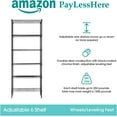 thumbnail image 3 of BestOffice 6-Tier Adjustable Wire Shelving,with One 6-Tier Shelf or Two 3-Tier Shelf(Black, 13" D x 23" W x 59" H), 3 of 9