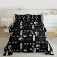 thumbnail image 2 of Homewish Football Sport Full Size Comforter Sets,Rugby Helmet Bedding Comforter Set,Gray Black Bedding Sets For Boys Teens,Breathable Home Decor Reversible,3pcs, 2 of 8